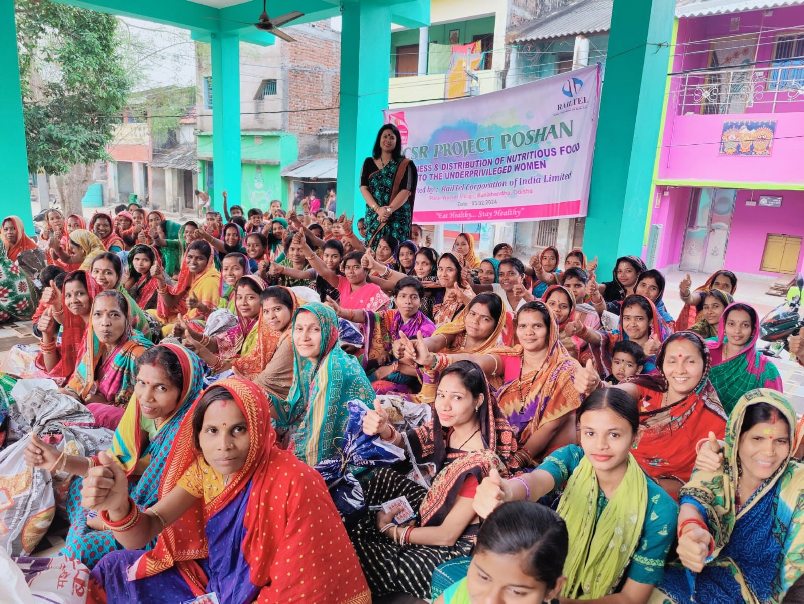 Distribution of Nutritious Food to women in Weaver’s Village in Odisha